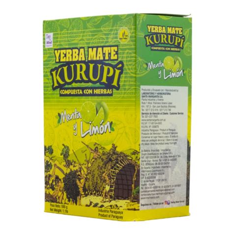 Ceai Yerba Mate Kurupi Menta Y Limon Paraguay Lamaie Fum G