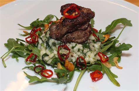 Rucola Risotto Rezept Steak Salat Salate Zum Abendessen Rezepte