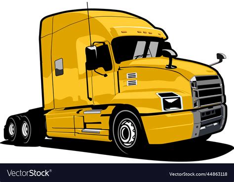 Semi truck logo design Royalty Free Vector Image