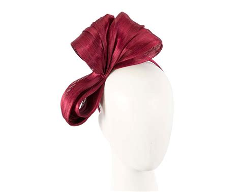 Burgundy Wine Bow Racing Fascinator By Fillies Collection Fascinators