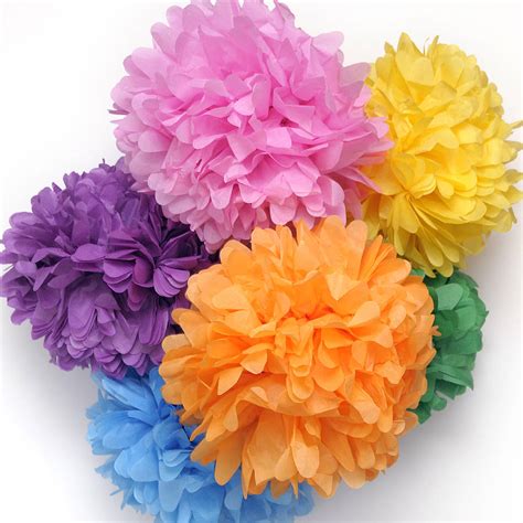 Tissue Paper Pom Poms By Peach Blossom Notonthehighstreet