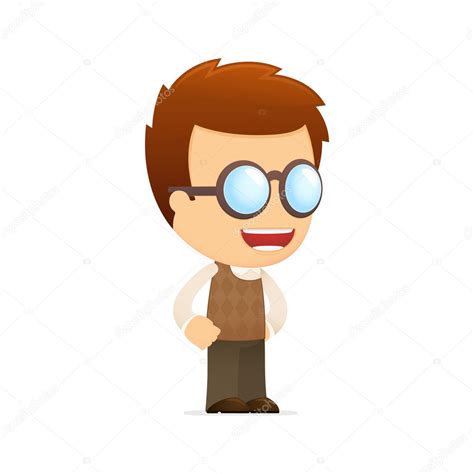 Funny Cartoon Genius Stock Vector By Artenot