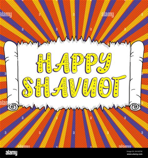 Text Caption Presenting Happy Shavuot Word For Jewish Holiday