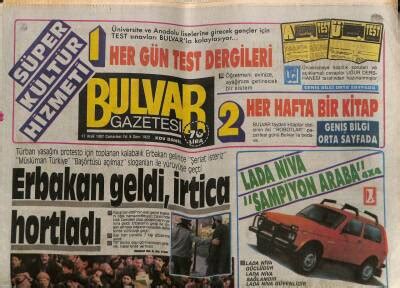 Bulvar Gazetesi 17 Ocak 1987 Ahu Tuğba Ortalığı Dağıttı GZ62580 GAZETE