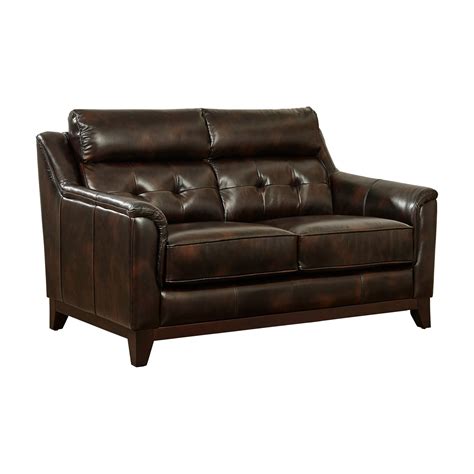 Lazzaro Leather Rocco Vintage Leather Loveseat Loveseat Retro Lounge