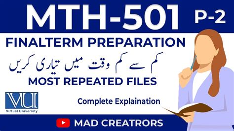 Mth Final Term Preparation Spring Mth Important Topics