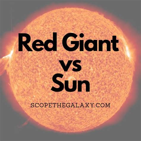 Red Giant vs Sun (How Are They Different?) | Scope The Galaxy