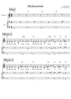 Skidamarink Intermediate Tara Sheet Music For Piano (Solo), 40% OFF