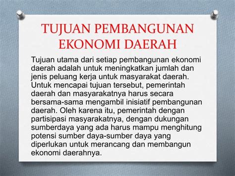 Pembangunan Ekonomi Daerah Ppt