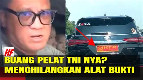 Pengemudi Fortuner Arogan Membuang Pelat Mobil TNI Setelah Kejadian