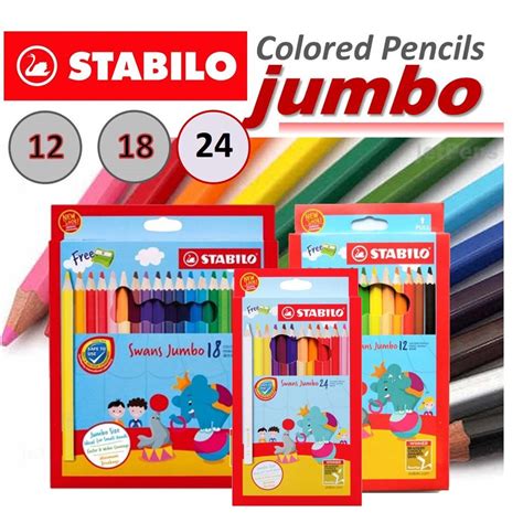 Stabilo Swan Jumbo Color Colour Pencils S L L L J Pensil