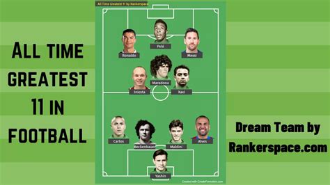 All Time Greatest 11 In Football By Rankerspace