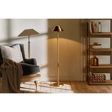 Nkuku Lalua Floor Lamp Lamps And Shades Antique Brass By Nkuku