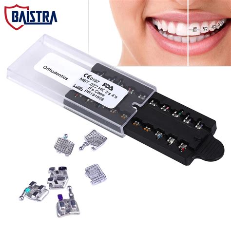 20Pcs Box Dental Orthodontic Braces MIM Monoblock Metal Brackets