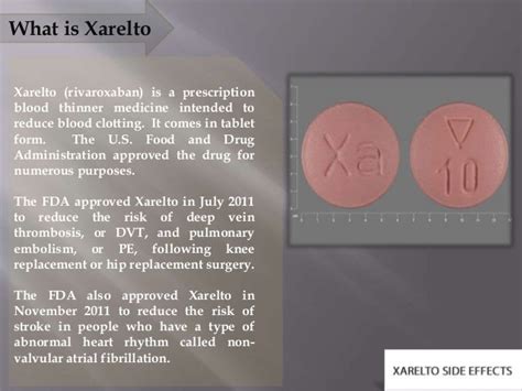 Side effects Xarelto and Legal action