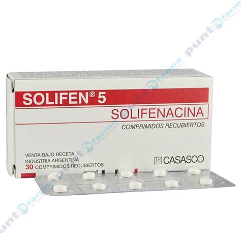 Solifen 5 Solifenacina Cont 30 Comprimidos Recubiertos Punto Farma