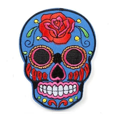 Calavera Dia Muertos México Parche Bordado Termoadherible D3 en venta