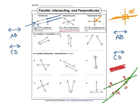 ShowMe - parallel, intersecting, and perpendicular lines