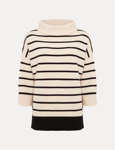 Striped Funnel Neck Jumper Phase Eight Mands