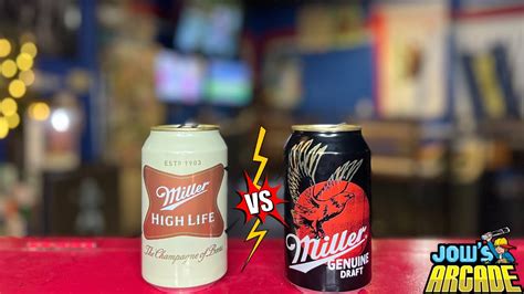 Blind Battle Beers Miller Genuine Draft Vs Miller High Life Youtube