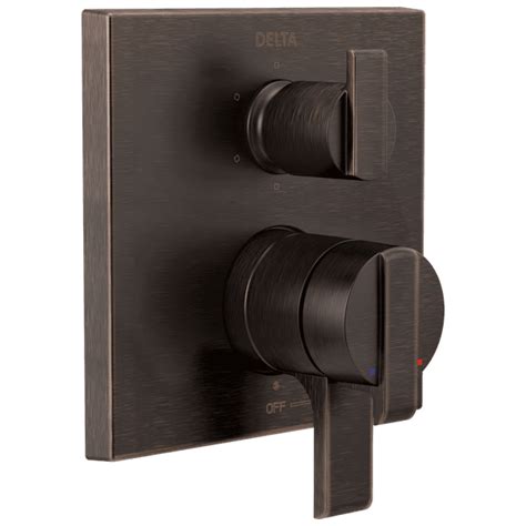 Delta Ara Angular Modern Monitor® 17 Series Valve Trim With 6 Setting Integrated Diverter In