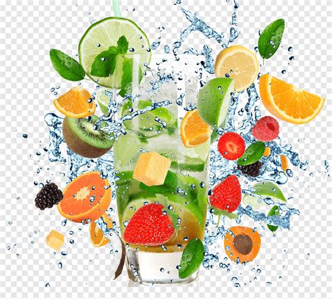 Cocktail Juice Fruit Splash Of Fruit Color Splash Food Png PNGEgg