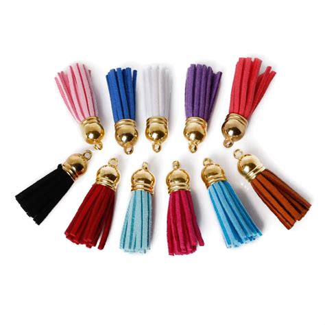 Aliexpress Buy Pcs Mix Color Suede Tassel For Keychain