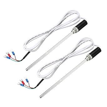 Uxcell PT100 Thermocouple Temperature Sensors 7mmx185mm Probe With 2M 6