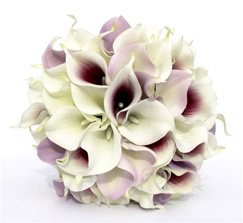 Wedding Bouquet Purple Calla Lily Wedding Bouquet Real To Touch