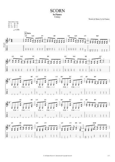 Scorn Tab By In Flames Guitar Pro Full Score Mysongbook