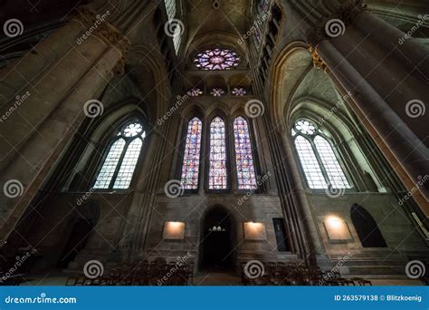 Interior of Cathedral of Reims, France Editorial Stock Photo - Image of ...