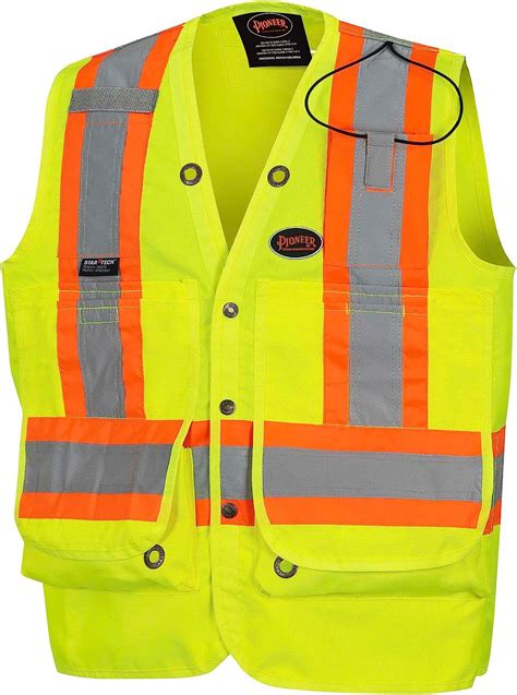 Pioneer Hi Vis D Pu Coated Oxford Surveyor S Safety Vest