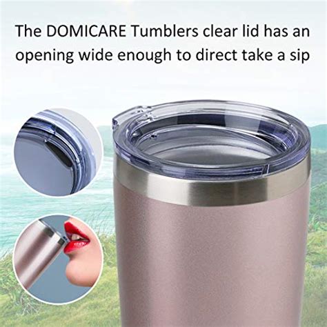 Domicare 20oz Stainless Steel Tumbler With Lid Double Wall Vacuum