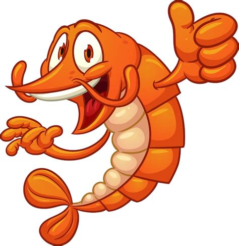 Dibujos Animados Shrimp Vector Premium