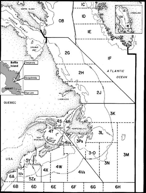 Map Showing The Northwest Atlantic Fishery Organization Nafo