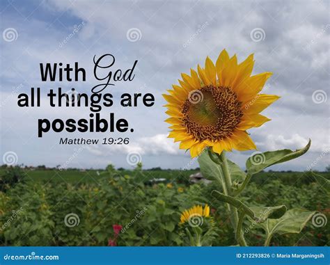 With God All Things Are Possible Matthew 19 26 A Christian Bible