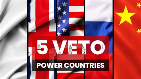 World Five Countries With Veto Power And Their Flags Youtube