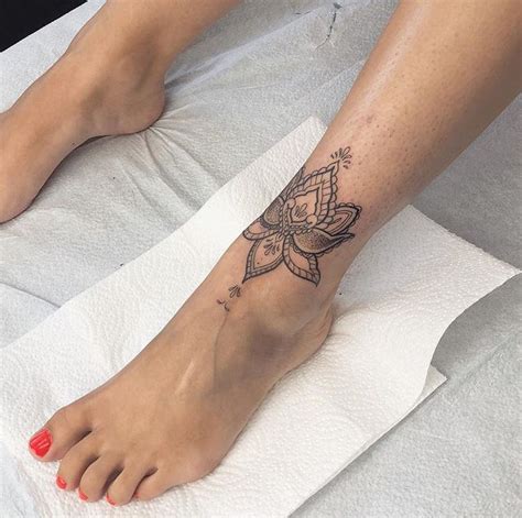 Ankle Tattoos For Women Mandala Mandala Foot Tattoo Ankle Foot Tattoo