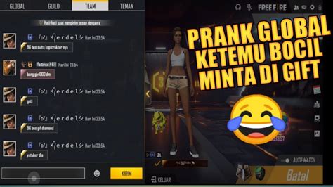 Prank Global Pake Character Eve Ketemu Bocil Minta Diamond Free Fire