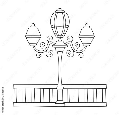 Street lamp silhouette vector Stock Vector | Adobe Stock