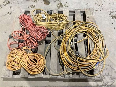 PALLET OF (5) ROLLS OF EXTENSION CORDS, LENGTHS VARY. - Jeff Martin ...