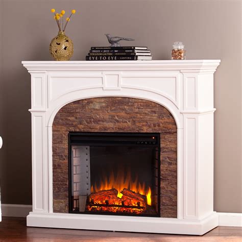 Three Posts Bairdford Stacked Stone Effect Electric Fireplace & Reviews ...