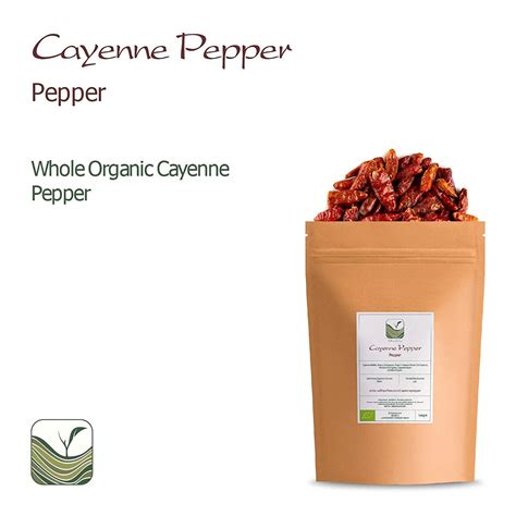 Organic Whole Cayenne Pepper Spice - Spicy Red Pepper - 100g (3.5 oz