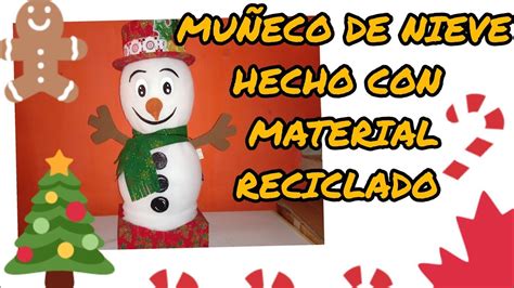 C Mo Hacer Un Mu Eco De Nieve Con Material Reciclado Youtube