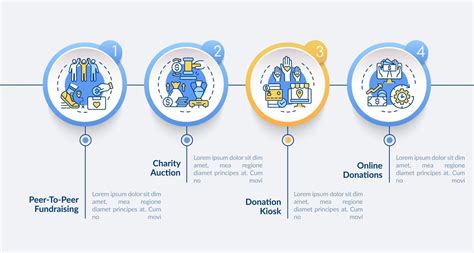 Charity event ideas vector infographic template 2969794 Vector Art at ...