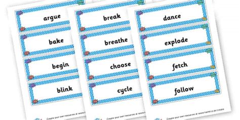 Verbs Word Cards Professor Feito Twinkl