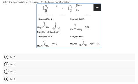 Answered Select The Appropriate Set Of Reagents Bartleby