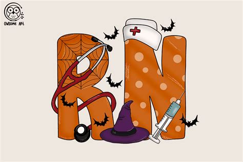 Rn Halloween Sublimation Graphic By Owlsome Art Creative Fabrica