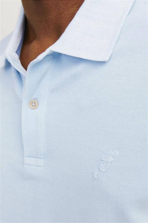 Jack And Jones Premium Polo Jprbluwilliam Met Logo Lichtblauw Wehkamp