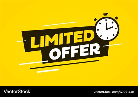 Limited Offer Sale Banner With Yellow Background Vector Image